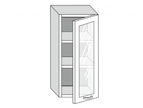 19.40.3 Шкаф настенный (h=913) на 400мм с 1-ой стекл. дверцей в Кусе - kusa.магазин96.com | фото