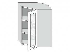 19.60.3у Шкаф настенный (h=913) угловой на 600мм со стекл. дверцей в Кусе - kusa.магазин96.com | фото