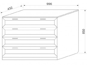 Комод с 4-мя ящиками в Кусе - kusa.магазин96.com | фото