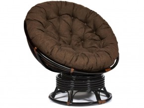 Кресло-качалка Papasan w 23/01 B с подушкой Antique brown, ткань Коричневый в Кусе - kusa.магазин96.com | фото