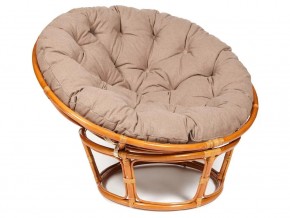 Кресло Papasan 23/01 W с подушкой Cognac, экошерсть Коричневый в Кусе - kusa.магазин96.com | фото