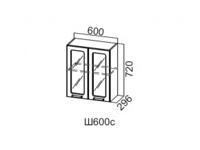 Ш600с/720 Шкаф навесной 600/720 (со стеклом) в Кусе - kusa.магазин96.com | фото