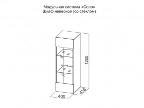 Шкаф навесной (со стеклом) в Кусе - kusa.магазин96.com | фото